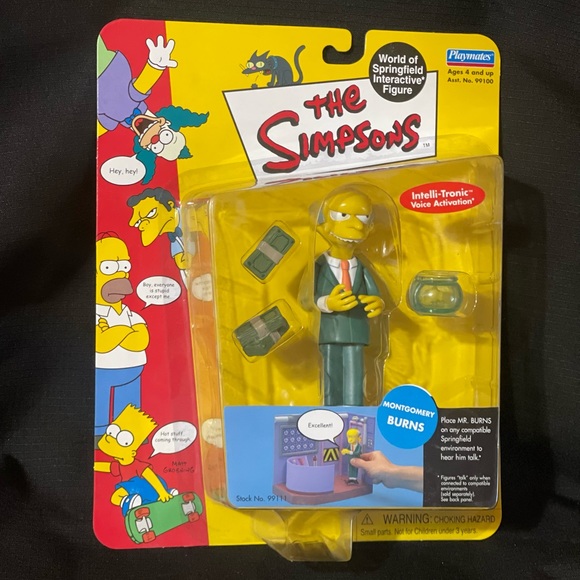 Playmates Other - 2000 The Simpsons MONTGOMERY BURNS World of Springfield Interactive Figure